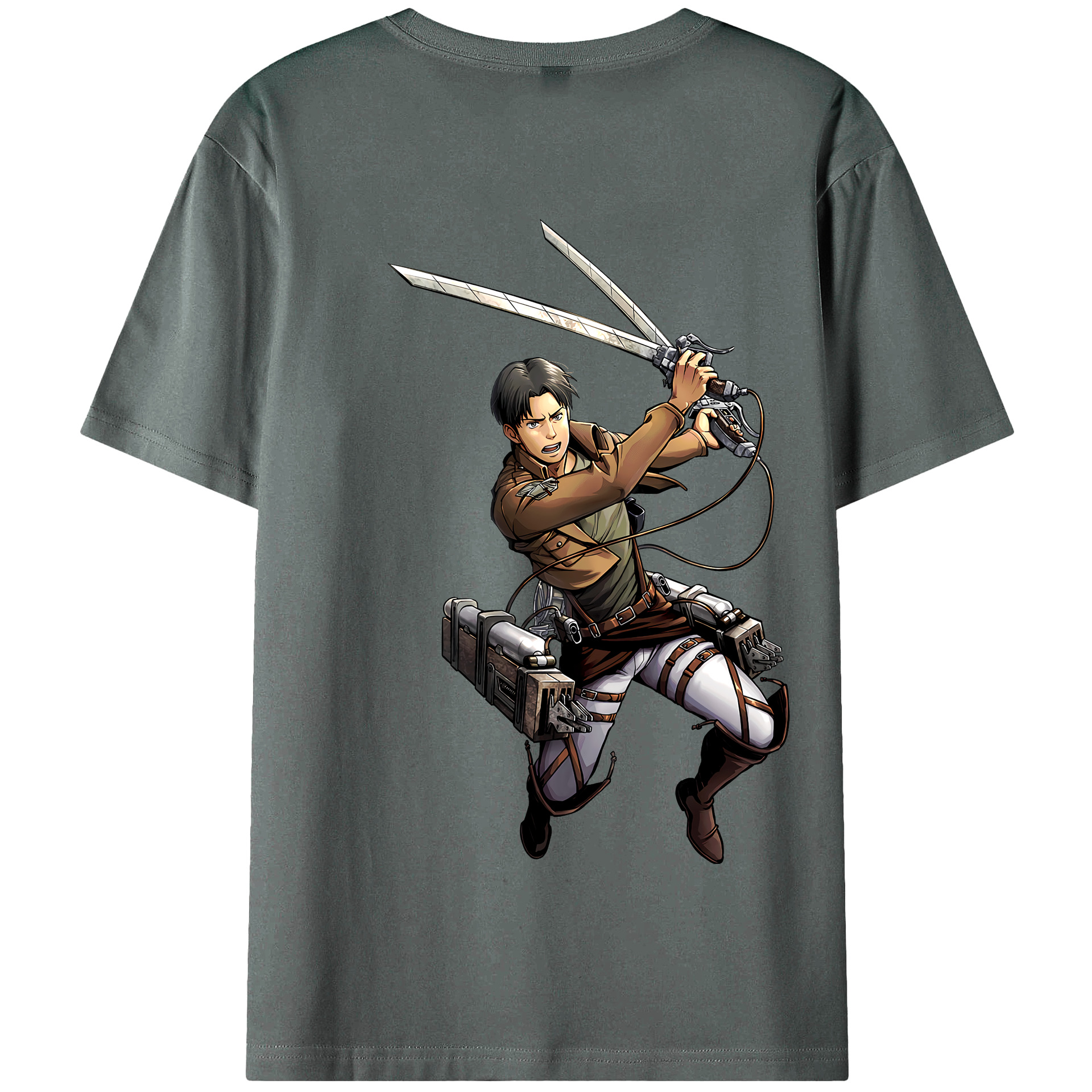 （画像用） 進撃の巨人 Attack on Titan 綿100％半袖Tシャツ（背面プリント）